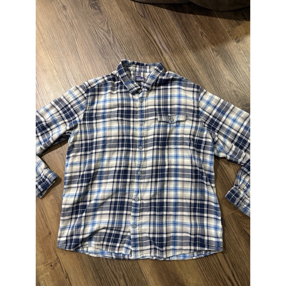 Patagonia Flannel Shirt Mens Plaid Organic Cotton Button Down Work‎ Casual